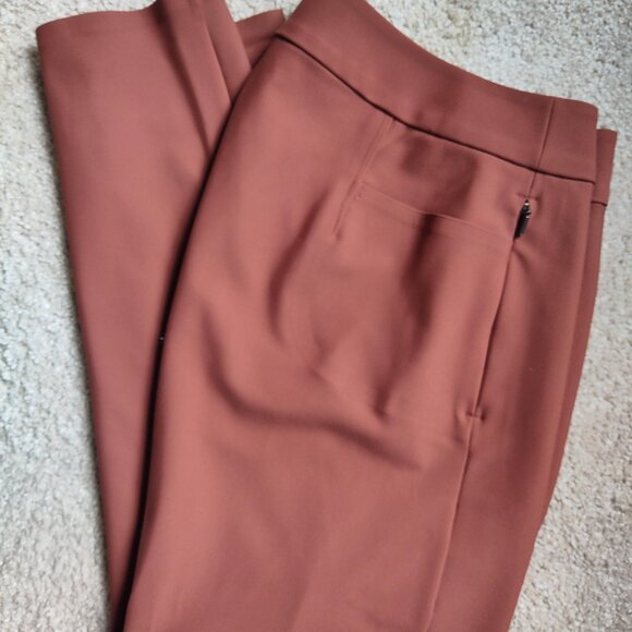 Athleta Stellar Mid Rise Ankle Trouser Pants Ancient Mahogany Brown Size 0P - Picture 8 of 8